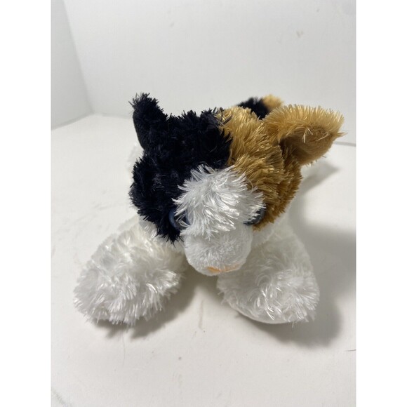 Aurora Calico Kitten Blue Eyes Shaggy Fur Plush Stuffed Animal 2017 - Picture 7 of 7